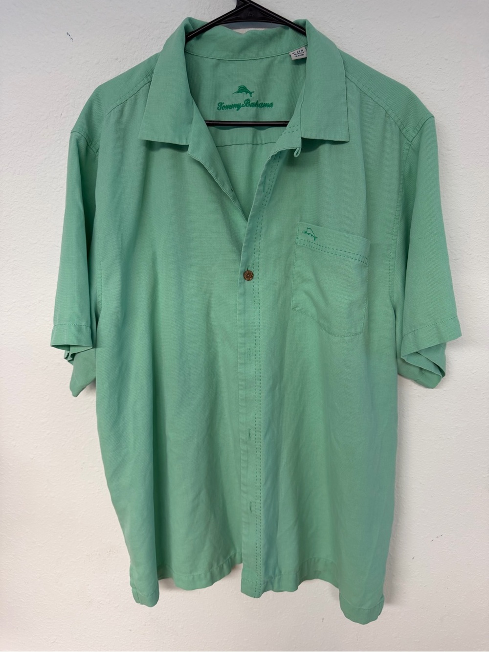 Tommy Bahama Seafoam Green Short-Sleeve Button-Down Shirt